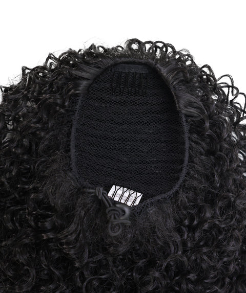 LUXLUXE Drawstring Kinky Curly Hair Extension – 27 Inch Long Textured Curl 165g Hairpiece Accessory