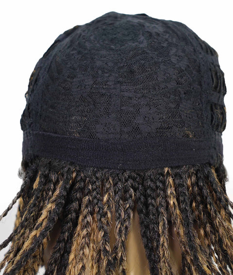 Nikita Women's Elegant Side-Part Short Micro Braided Wig