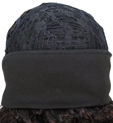 Binta 15.5 in Slip-On Afro-Style Half Wig with Voluminous Curls