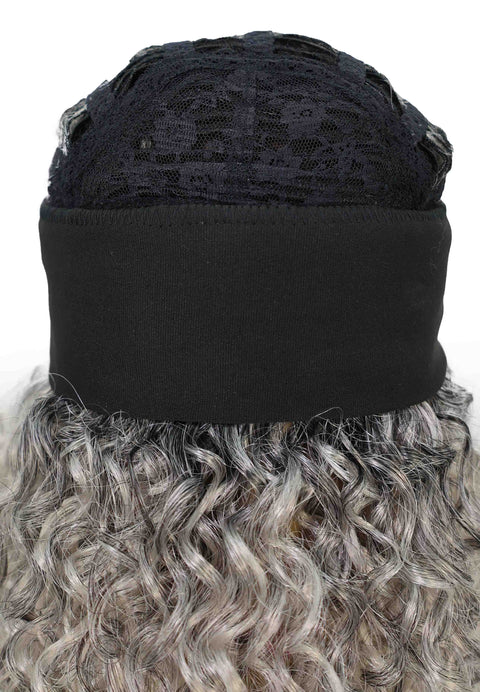 Oluchi Natural Texture Synthetic Shoulder Length Curly Half Wig with Hairband