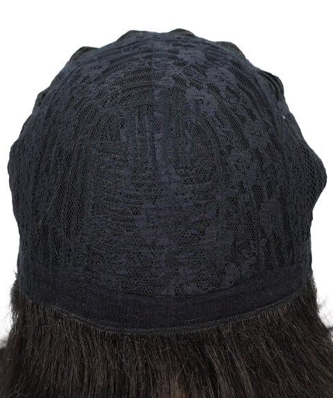 Lynette Sleek Shoulder-Length Elegant Silver Ombre Bob Wig with Bangs