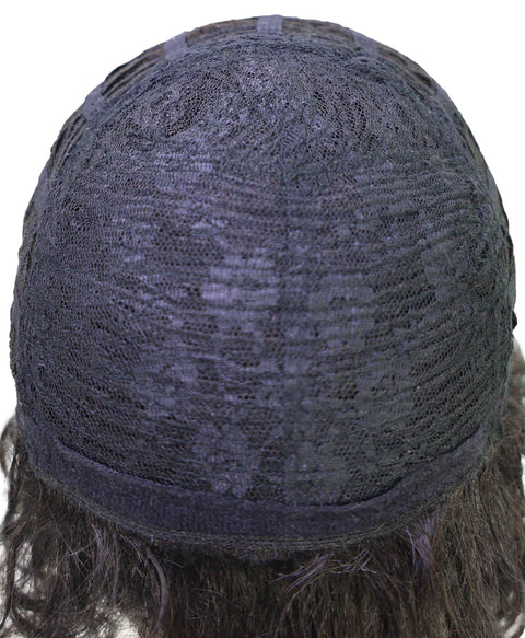 Esela Shoulder-Length Soft Flowing Waves with Natural Volume Human Hair Blend Wig