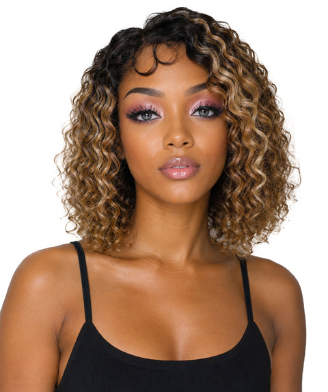 Ebonee Curly Bob Wig Collar-Length Curls and Hand-Braided Box Braids