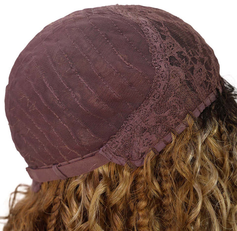 Ebonee Curly Bob Wig Collar-Length Curls and Hand-Braided Box Braids