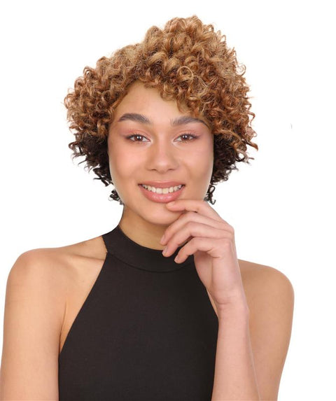 Felicity Short Tight and Bold Spiral 9.5 Inch Full wig Curly Felicity with Natural Volume