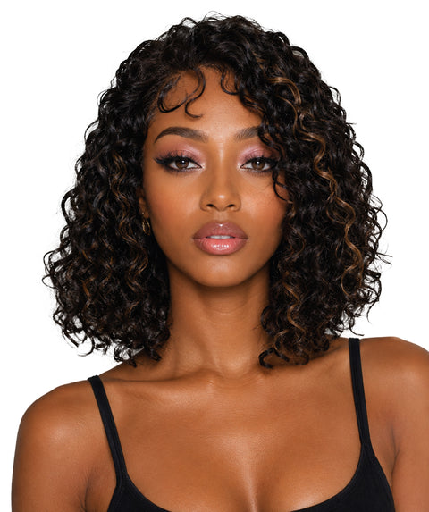Ebonee Curly Bob Wig Collar-Length Curls and Hand-Braided Box Braids