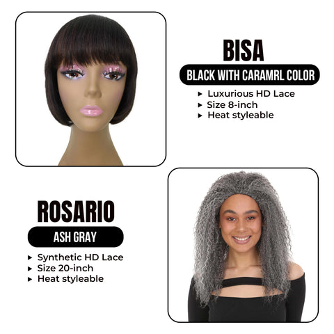 Double Bundle: Get Two Bisa 8-inch Human Hair Chin-length Bob Wigs for an Unbeatable Offer!