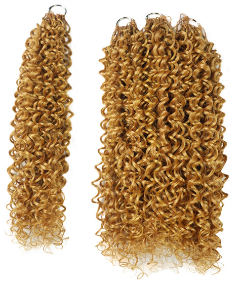 LUXLUXE Water Curl Synthetic Crochet Hair Extensions – Available in 14"  78g 18" 100g & 22" 120g Pre Separated 100 Strands Feather Hairpiece for Natural Bouncy Curls