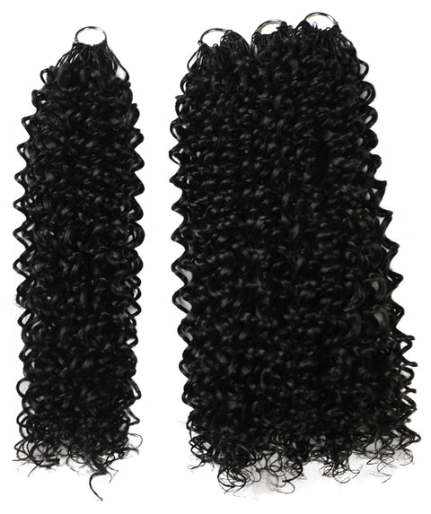 LUXLUXE Water Curl Synthetic Crochet Hair Extensions – Available in 14"  78g 18" 100g & 22" 120g Pre Separated 100 Strands Feather Hairpiece for Natural Bouncy Curls