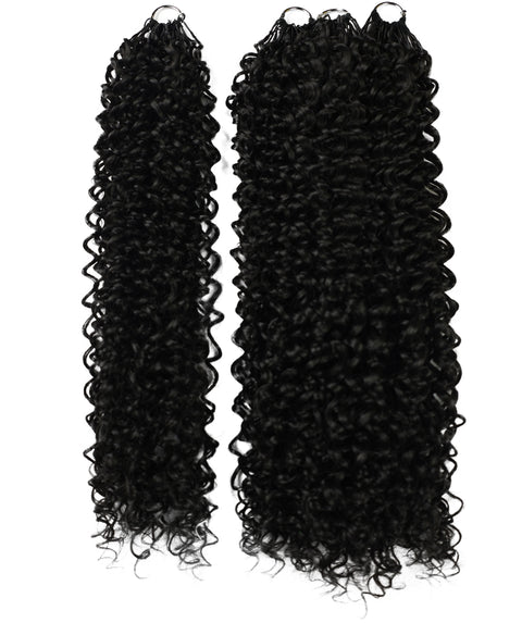 LUXLUXE Water Curl Synthetic Crochet Hair Extensions – Available in 14"  78g 18" 100g & 22" 120g Pre Separated 100 Strands Feather Hairpiece for Natural Bouncy Curls