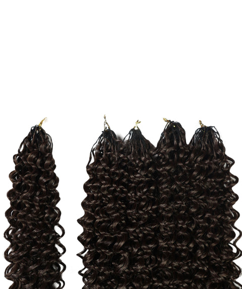LUXLUXE Water Curl Synthetic Crochet Hair Extensions – Available in 14"  85g 18" 110g & 22" 132g Pre Separated 100 Strands Feather Hairpiece for Natural Bouncy Curls