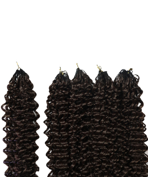 LUXLUXE Water Curl Synthetic Crochet Hair Extensions – Available in 14"  85g 18" 110g & 22" 132g Pre Separated 100 Strands Feather Hairpiece for Natural Bouncy Curls