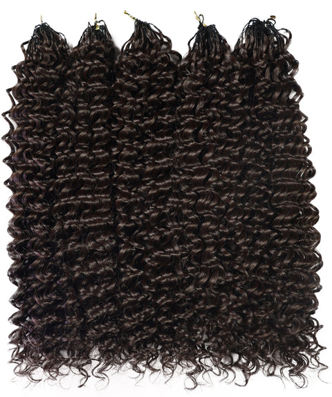 LUXLUXE Water Curl Synthetic Crochet Hair Extensions – Available in 14"  85g 18" 110g & 22" 132g Pre Separated 100 Strands Feather Hairpiece for Natural Bouncy Curls