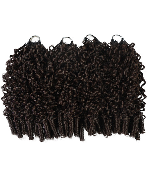 LUXLUXE Burmese Synthetic Crochet Hair Extensions – 14" 85g, 18" 110g, 22" 132g Pre Separated 100 Strands Feather Hairpiece for Soft Curly Protective Styles