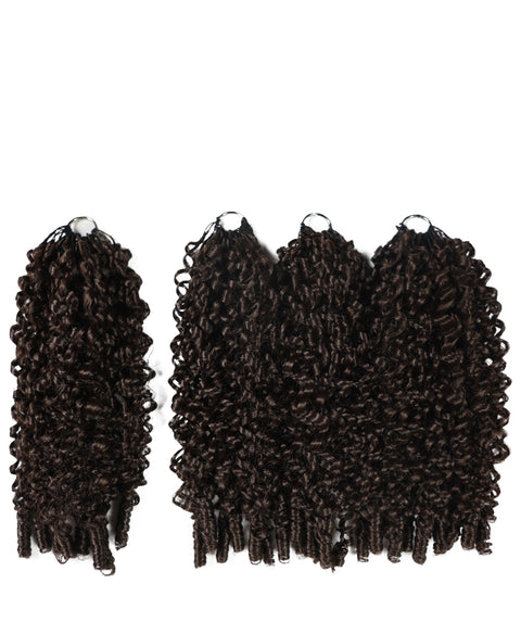 LUXLUXE Burmese Synthetic Crochet Hair Extensions – 14" 85g, 18" 110g, 22" 132g Pre Separated 100 Strands Feather Hairpiece for Soft Curly Protective Styles