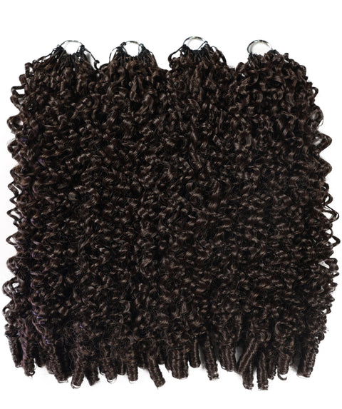 LUXLUXE Burmese Synthetic Crochet Hair Extensions – 14" 85g, 18" 110g, 22" 132g Pre Separated 100 Strands Feather Hairpiece for Soft Curly Protective Styles