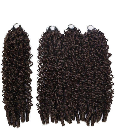 LUXLUXE Burmese Synthetic Crochet Hair Extensions – 14" 85g, 18" 110g, 22" 132g Pre Separated 100 Strands Feather Hairpiece for Soft Curly Protective Styles