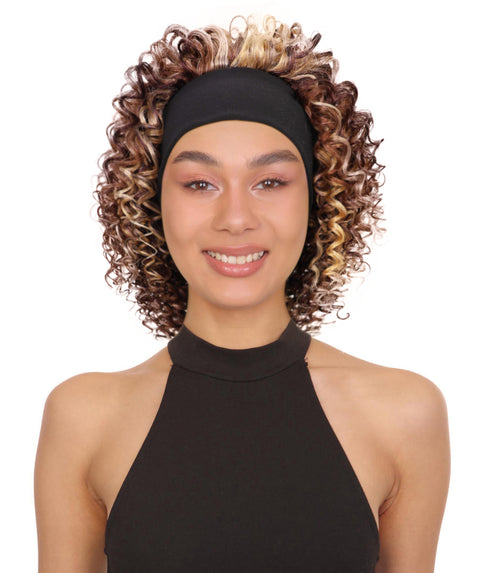 Binta 15.5 in Slip-On Afro-Style Half Wig with Voluminous Curls