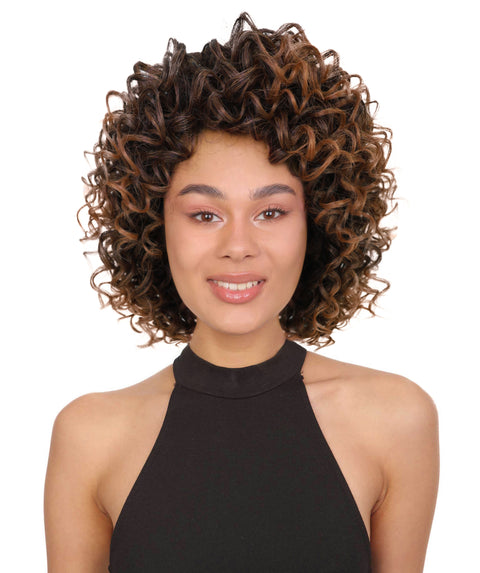 Makena Human Hair Wig Soft, Voluminous Short Curly Wig with Natural Texture
