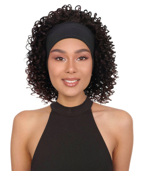 Binta 15.5 in Slip-On Afro-Style Half Wig with Voluminous Curls