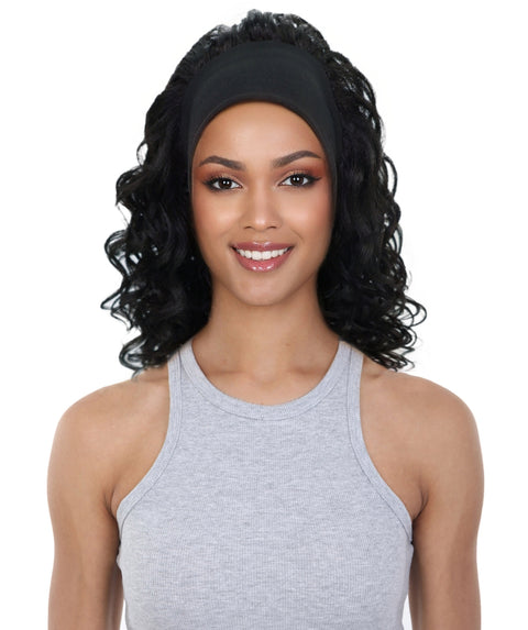 ARIANNA -20 Inch Easy Slip-On Curly Half Wig With Drawstring Natural-Look
