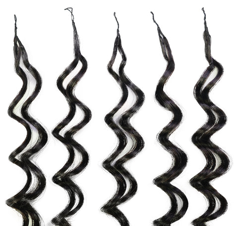 LUXLUXE Deep Wave Real Human Crochet Hair Extensions 40 Strands - Natural  & Natural Black 14 16 & 18 Inch with weights 40g 45g & 50g Knotless Pre Separated Feather Wavy Hairpiece for Women
