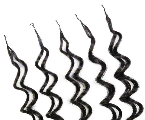 LUXLUXE Deep Wave Real Human Crochet Hair Extensions 40 Strands - Natural  & Natural Black 14 16 & 18 Inch with weights 40g 45g & 50g Knotless Pre Separated Feather Wavy Hairpiece for Women