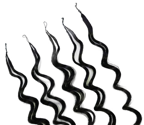 LUXLUXE Deep Wave Real Human Crochet Hair Extensions 40 Strands - Natural  & Natural Black 14 16 & 18 Inch with weights 40g 45g & 50g Knotless Pre Separated Feather Wavy Hairpiece for Women