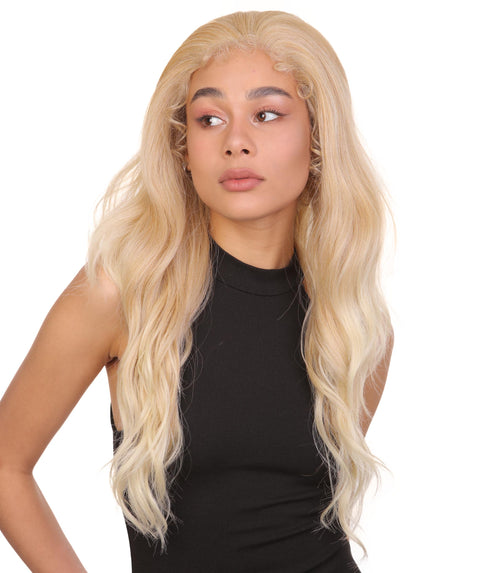 Willow Light Blonde and Gray Blend Glamour Lace Wig
