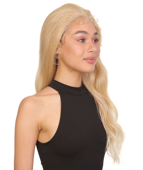 Willow Light Blonde and Gray Blend Glamour Lace Wig