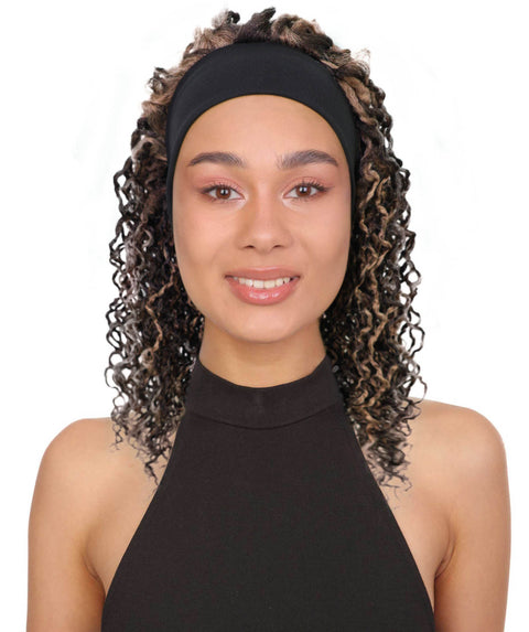 Zoraida Shoulder-length Slip-On Curly Half Wig with Layered Twist Spiral Curls