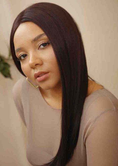 Long Curly Human Hair Lace Front Wigs with Bangs in USA