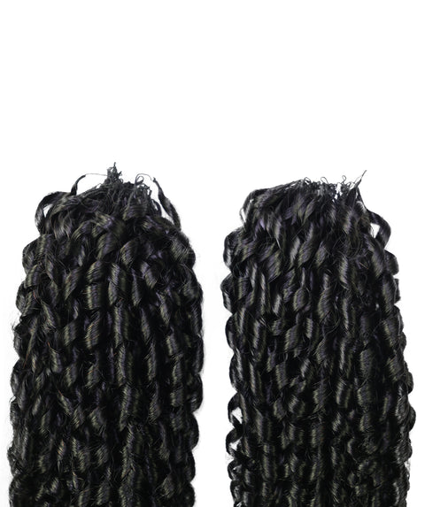 LUXLUXE Knotless Pixie Curly Raw Crochet Natural Human Hair Extensions - 14" 40g 16" 45g & 18" 50g Pre Separated 40 Strands Feather Hairpiece for Women