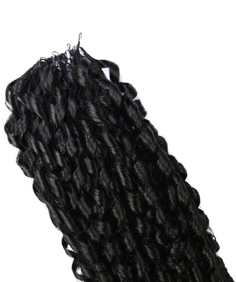 LUXLUXE Knotless Pixie Curly Raw Crochet Natural Human Hair Extensions - 14" 40g 16" 45g & 18" 50g Pre Separated 40 Strands Feather Hairpiece for Women