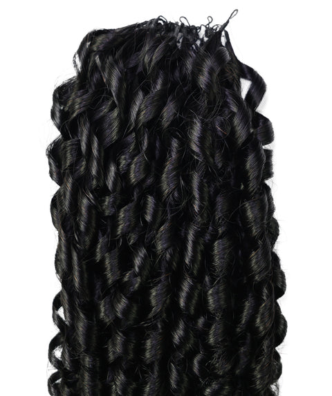 LUXLUXE Knotless Pixie Curly Raw Crochet Natural Human Hair Extensions - 14" 40g 16" 45g & 18" 50g Pre Separated 40 Strands Feather Hairpiece for Women