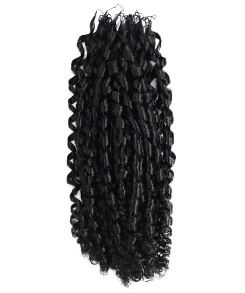 LUXLUXE Knotless Pixie Curly Raw Crochet Natural Human Hair Extensions - 14" 40g 16" 45g & 18" 50g Pre Separated 40 Strands Feather Hairpiece for Women