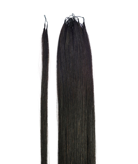 LUXLUXE Knotless Silk Straight Crochet Human Hair Extensions - Natural Black 14" 40g 16" 45g & 18" 50g Pre Separated 40 Strands Feather hairpiece for Women