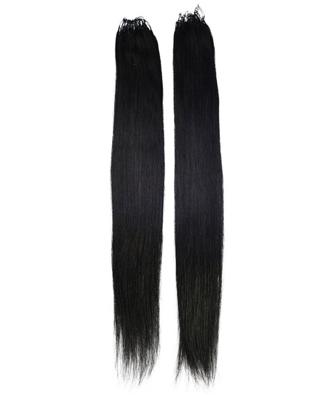 LUXLUXE Knotless Silk Straight Crochet Human Hair Extensions - Natural Black 14" 40g 16" 45g & 18" 50g Pre Separated 40 Strands Feather hairpiece for Women