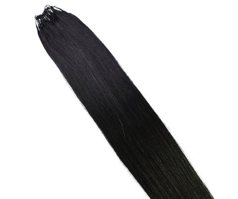 LUXLUXE Knotless Silk Straight Crochet Human Hair Extensions - Natural Black 14" 40g 16" 45g & 18" 50g Pre Separated 40 Strands Feather hairpiece for Women