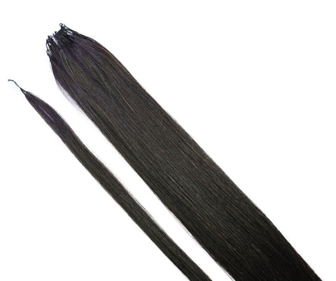 LUXLUXE Knotless Silk Straight Crochet Human Hair Extensions - Natural Black 14" 40g 16" 45g & 18" 50g Pre Separated 40 Strands Feather hairpiece for Women