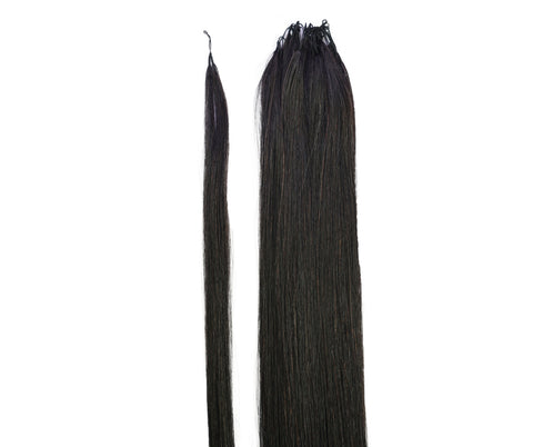 LUXLUXE Knotless Silk Straight Crochet Human Hair Extensions - Natural Black 14" 40g 16" 45g & 18" 50g Pre Separated 40 Strands Feather hairpiece for Women