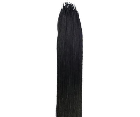 LUXLUXE Knotless Silk Straight Crochet Human Hair Extensions - Natural Black 14" 40g 16" 45g & 18" 50g Pre Separated 40 Strands Feather hairpiece for Women