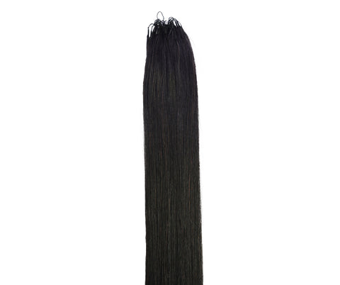 LUXLUXE Knotless Silk Straight Crochet Human Hair Extensions - Natural Black 14" 40g 16" 45g & 18" 50g Pre Separated 40 Strands Feather hairpiece for Women