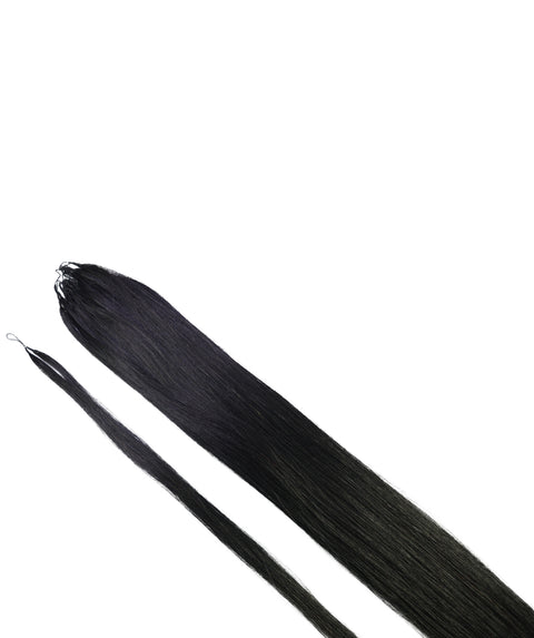 LUXLUXE Knotless Silk Straight Crochet Human Hair Extensions - Natural Black 14" 40g 16" 45g & 18" 50g Pre Separated 40 Strands Feather hairpiece for Women