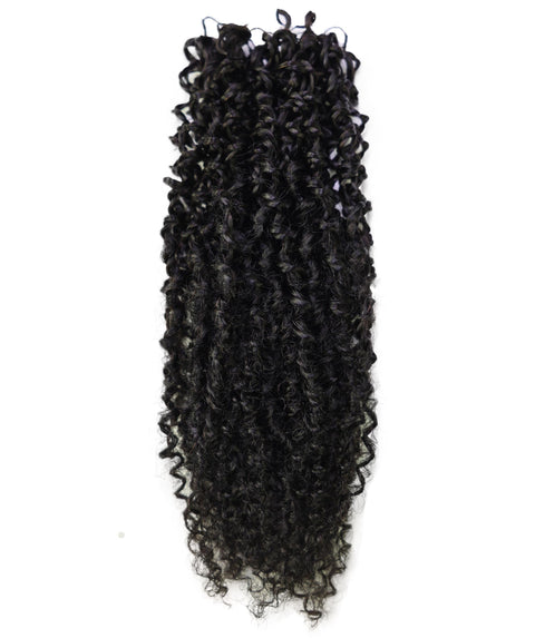 LUXLUXE Knotless Micro Yanky Curly Pre Looped Crochet Human Hair Extensions - Natural Black 14" 40g 16" 45g & 18" 50g Pre Separated 40 Strands Feather Protective Style