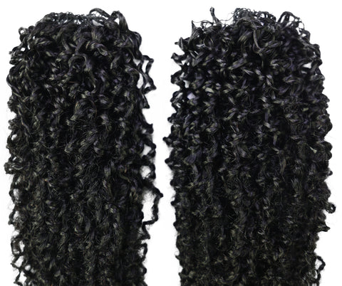 LUXLUXE Knotless Micro Yanky Curly Pre Looped Crochet Human Hair Extensions - Natural Black 14" 40g 16" 45g & 18" 50g Pre Separated 40 Strands Feather Protective Style