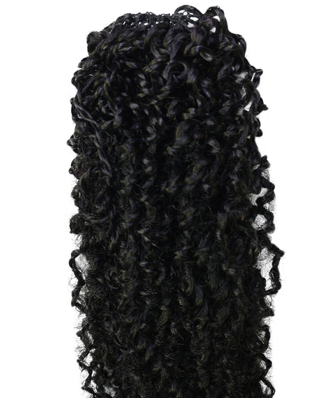 LUXLUXE Knotless Micro Yanky Curly Pre Looped Crochet Human Hair Extensions - Natural Black 14" 40g 16" 45g & 18" 50g Pre Separated 40 Strands Feather Protective Style