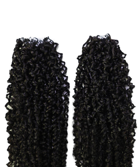 LUXLUXE Knotless Micro Yanky Curly Pre Looped Crochet Human Hair Extensions - Natural Black 14" 40g 16" 45g & 18" 50g Pre Separated 40 Strands Feather Protective Style