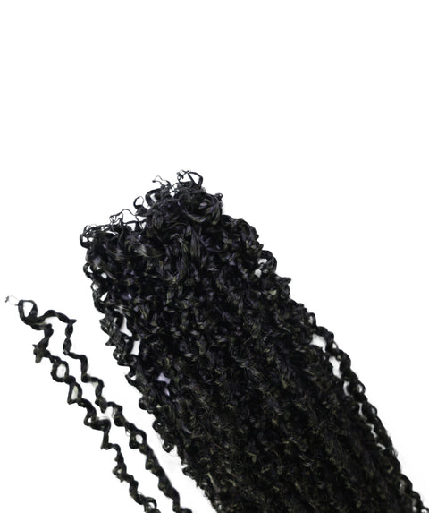 LUXLUXE Knotless Micro Yanky Curly Pre Looped Crochet Human Hair Extensions - Natural Black 14" 40g 16" 45g & 18" 50g Pre Separated 40 Strands Feather Protective Style