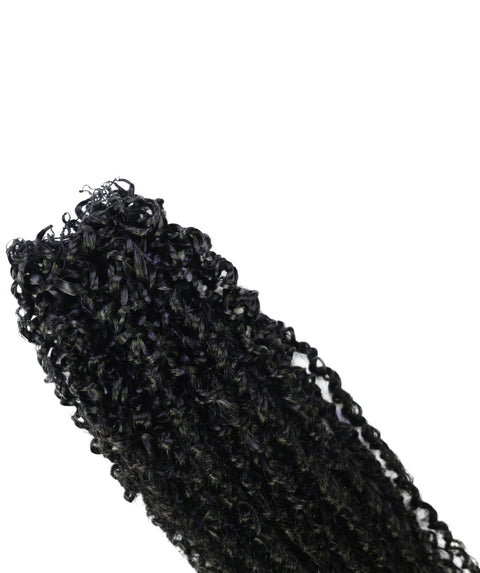 LUXLUXE Knotless Micro Yanky Curly Pre Looped Crochet Human Hair Extensions - Natural Black 14" 40g 16" 45g & 18" 50g Pre Separated 40 Strands Feather Protective Style